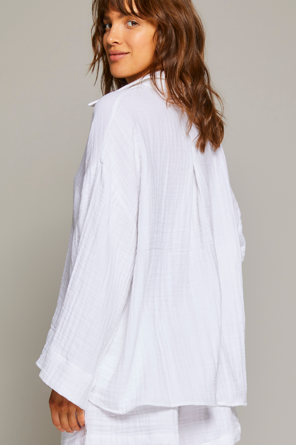 Pour Les Femmes Angel Boxing Short Set - White