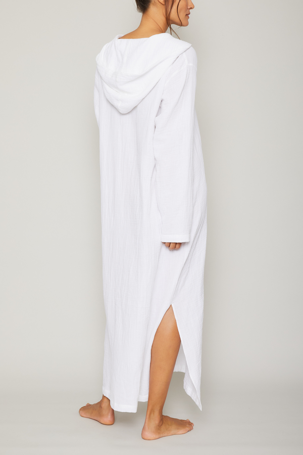Pour Les Femmes Angel Long Hoodie Coverup - White