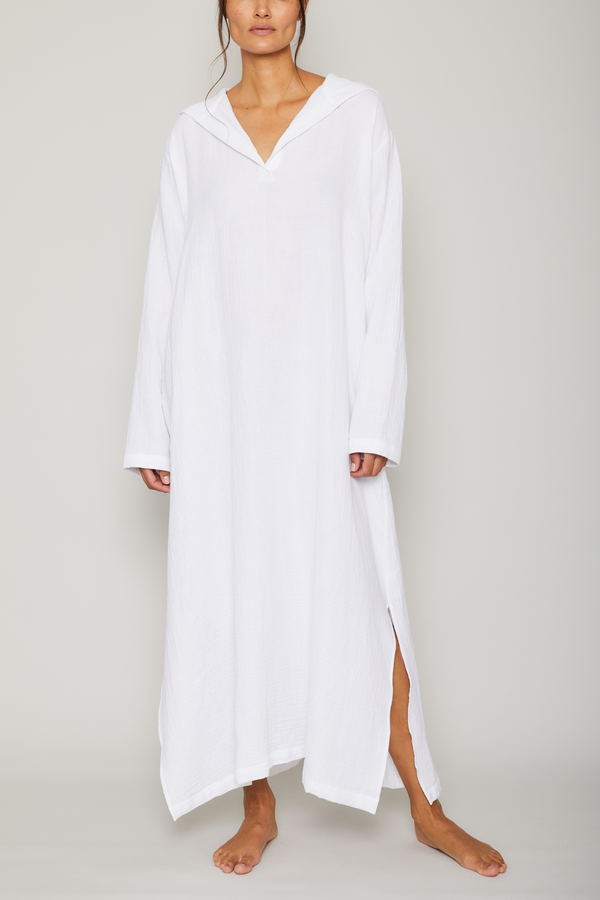 pour les femmes Angel Long Hoodie Coverup - White