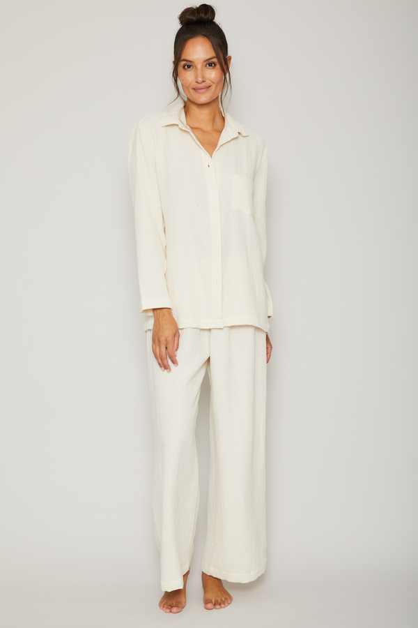 Pour Les Femmes Angel Pajama Set - Natural