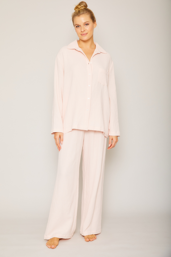 Pour Les Femmes Angel Pajama Set - Pink