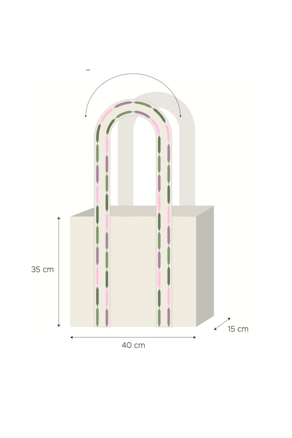 Pour Les Femmes Beach Bag - Green Multi Stripe