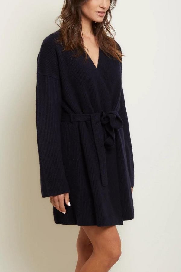 Pour Les Femmes Cashmere Robe - Navy