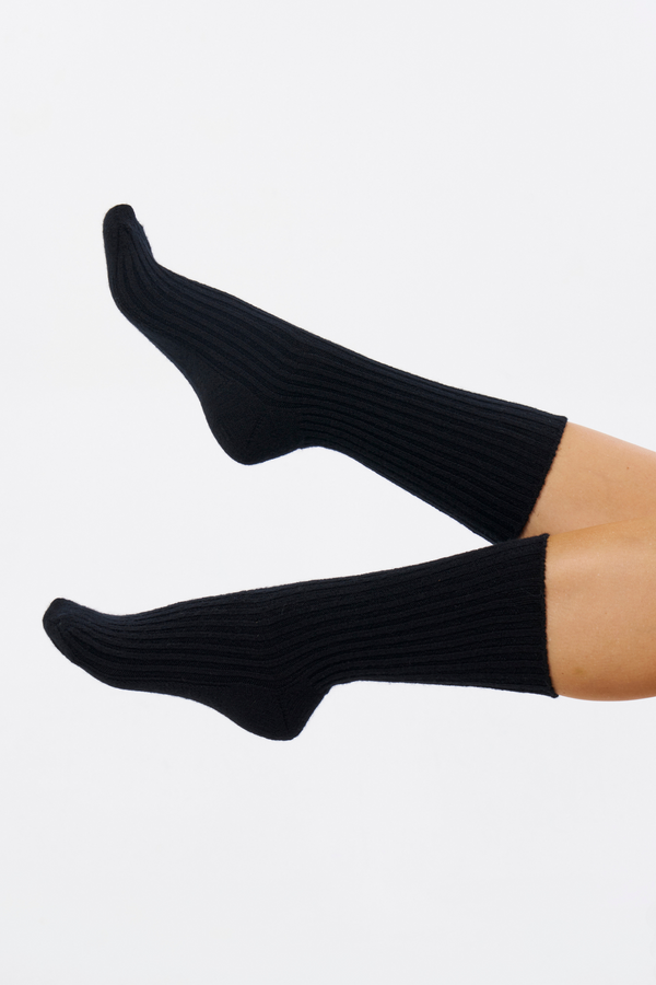 pour les femmes Cashmere Socks - Black