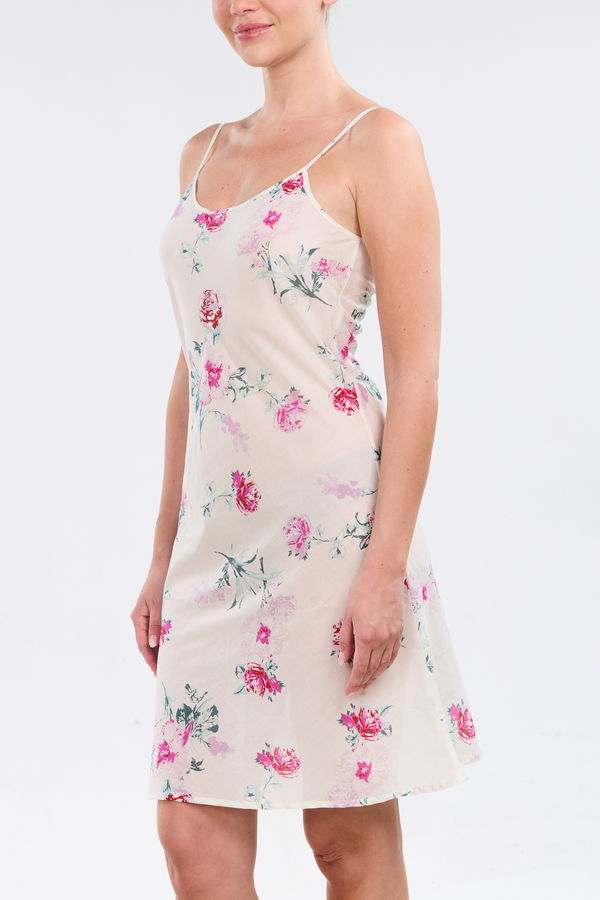 Pour Les Femmes Classic Slip Dress - Roses