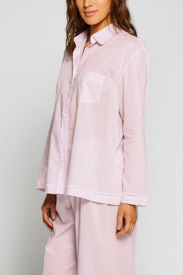 Pour Les Femmes Classic Style Pajama Set - Pink