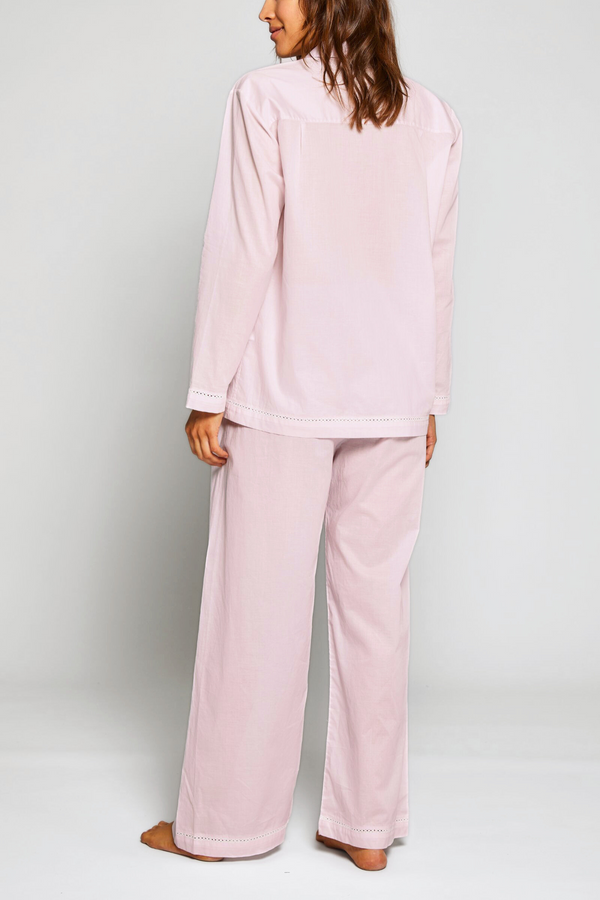 Pour Les Femmes Classic Style Pajama Set - Pink