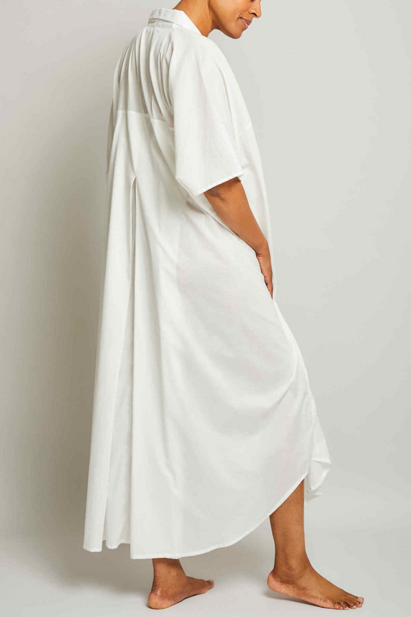 Pour Les Femmes Collar Kaftan - White