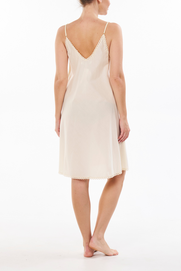 Pour Les Femmes Cotton Lace Slip - Butter Yellow