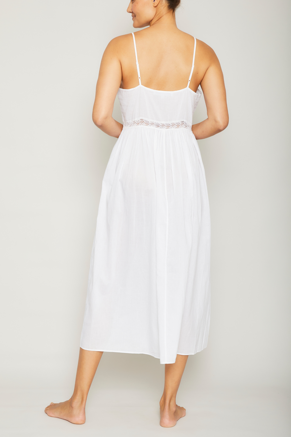 Pour Les Femmes Embroidered Lace Nightgown