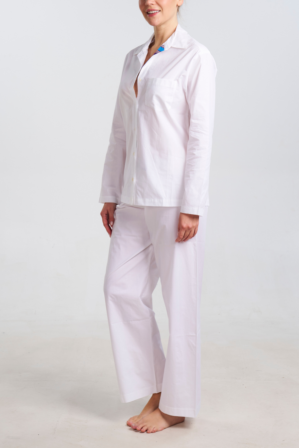 Pour Les Femmes Handmade In Congo Pajama Set - Blue