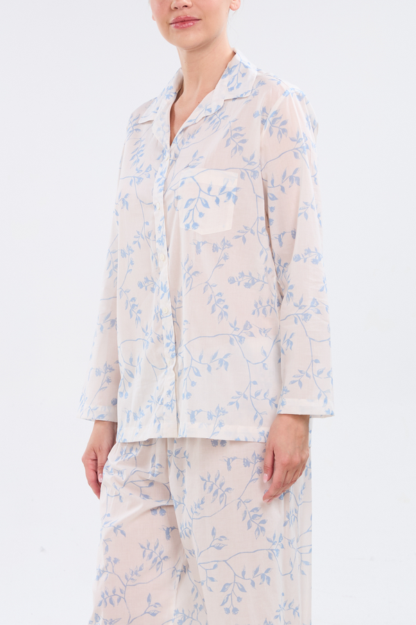 Pour Les Femmes Hummingbird Pajama Set - Blue