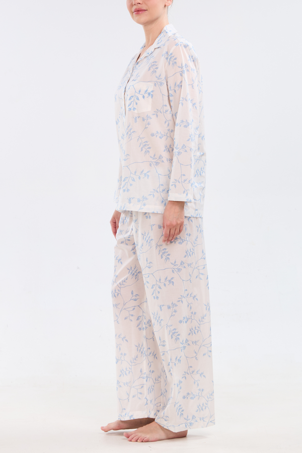 Pour Les Femmes Hummingbird Pajama Set - Blue
