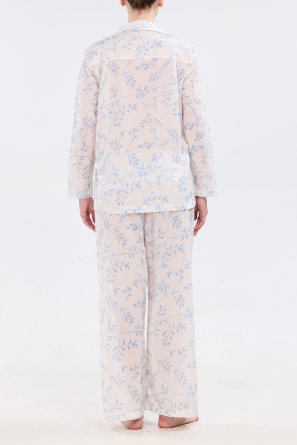 Pour Les Femmes Hummingbird Pajama Set - Blue
