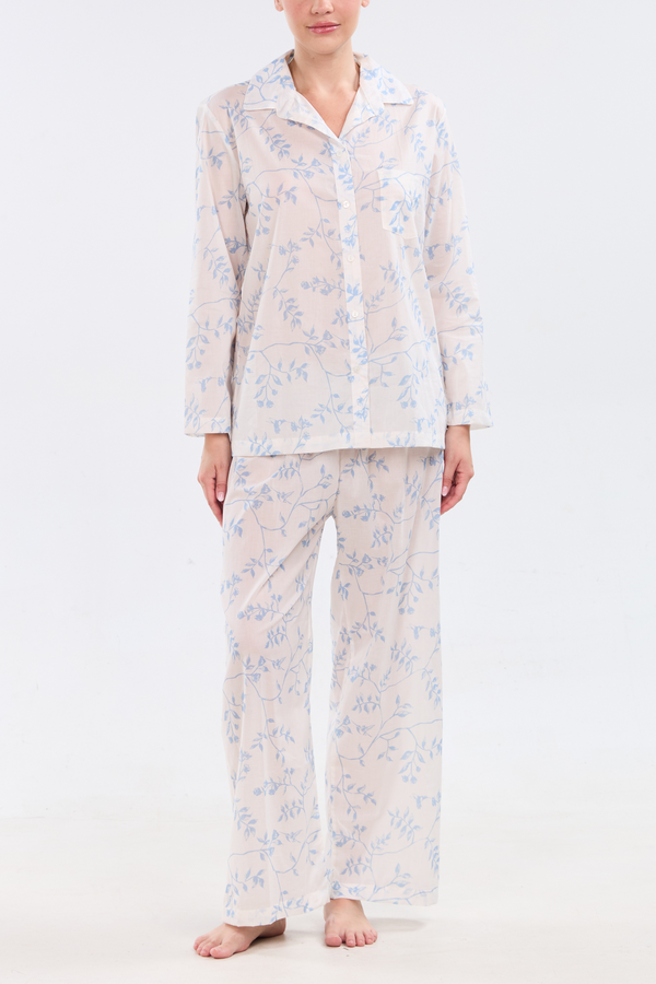 pour les femmes Hummingbird Pajama Set - Blue