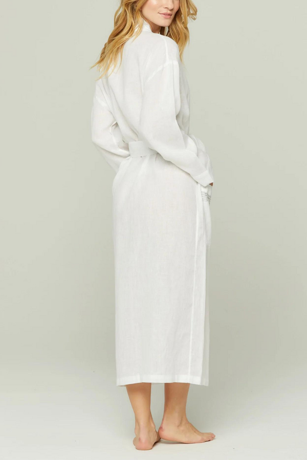 Pour Les Femmes Italian Linen Robe