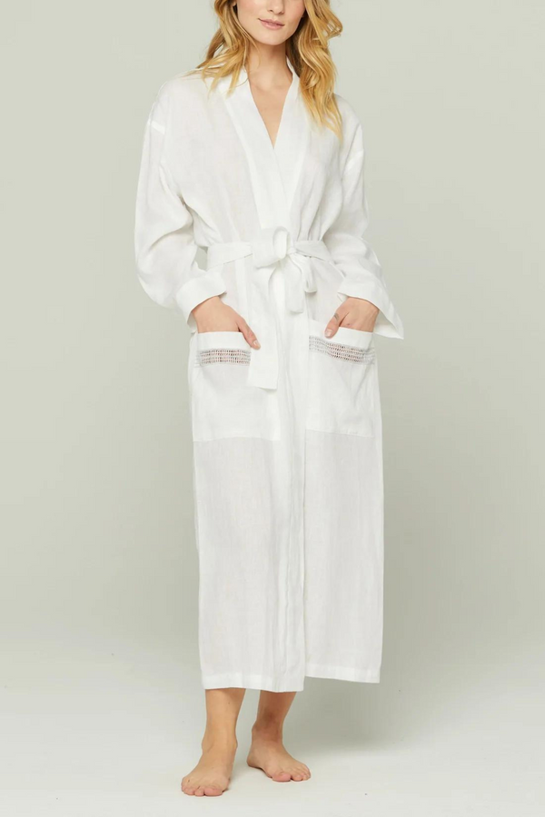 pour les femmes Italian Linen Robe
