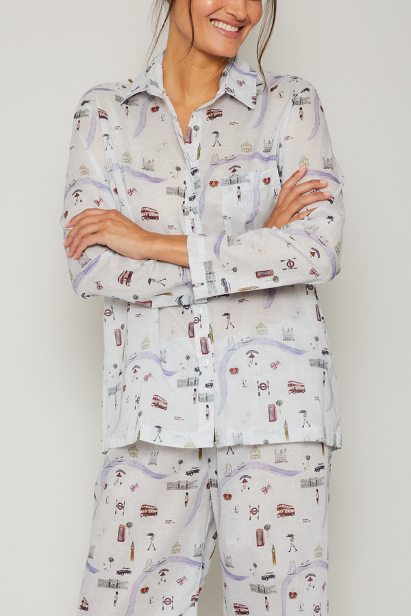 Pour Les Femmes London Pajama Set