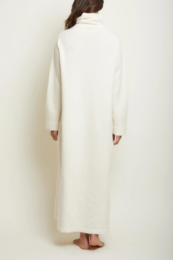 Pour Les Femmes Long Cashmere Dress - Cream