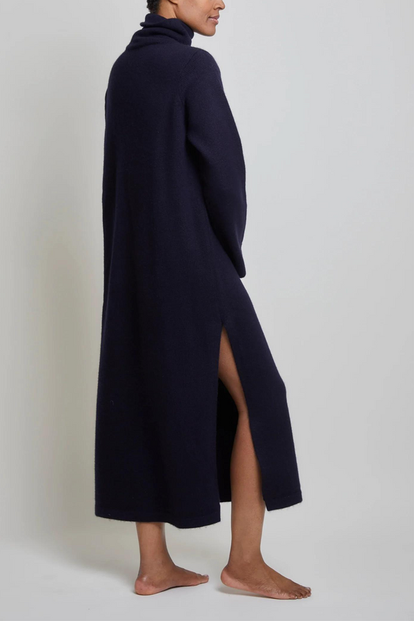 Pour Les Femmes Long Cashmere Dress - Navy