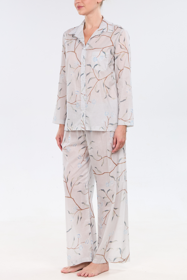 Pour Les Femmes Long Sleeve Pajama Set - Fall Blooms