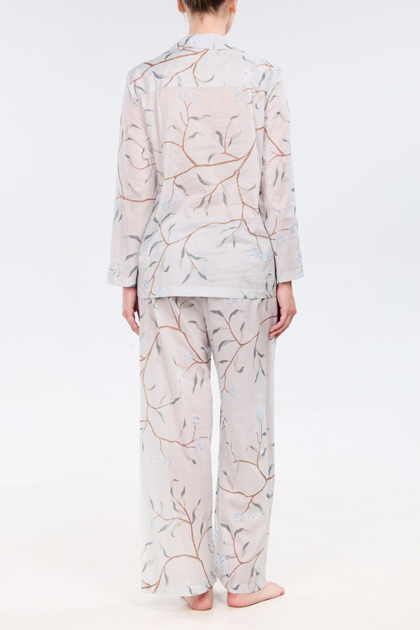 Pour Les Femmes Long Sleeve Pajama Set - Fall Blooms