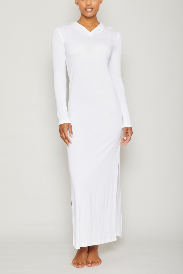 pour les femmes Long Terry Cover Up - White