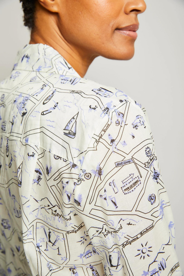 Pour Les Femmes Los Angeles Long Sleeve PJ Set