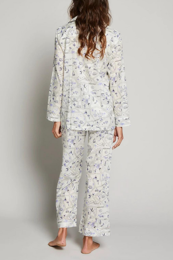 Pour Les Femmes Los Angeles Long Sleeve PJ Set