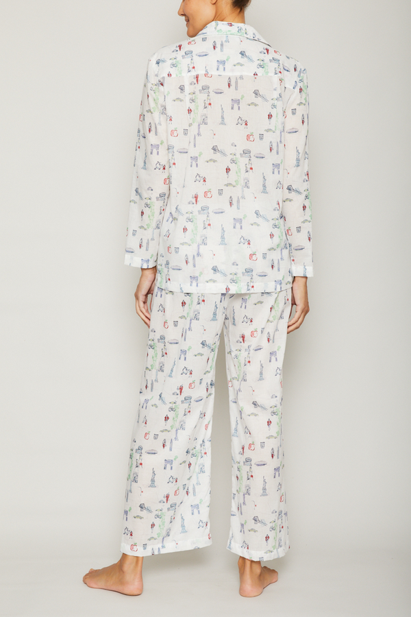 Pour Les Femmes New York Long Sleeve PJ Set