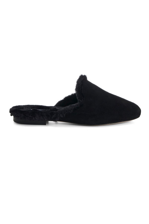 Pour Les Femmes Suede Slippers - Black