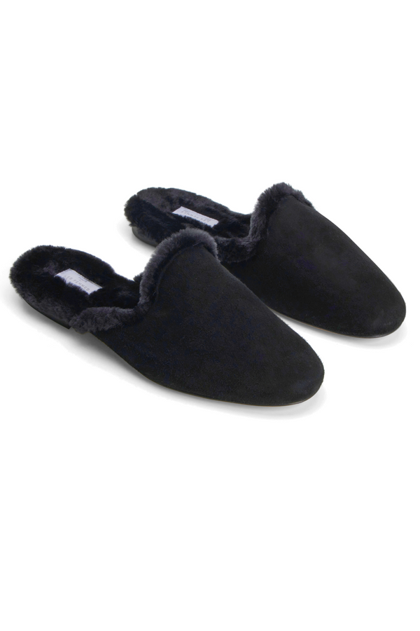 pour les femmes Suede Slippers - Black