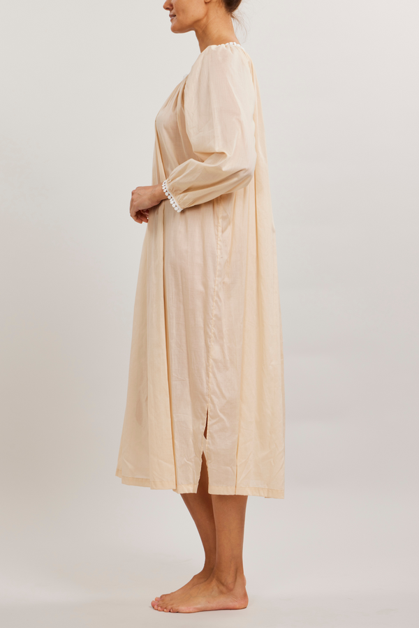 Pour Les Femmes Thilda Long Nightgown - Sand