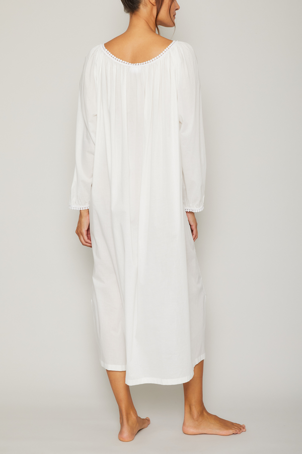 Pour Les Femmes Thilda Long Nightgown - White