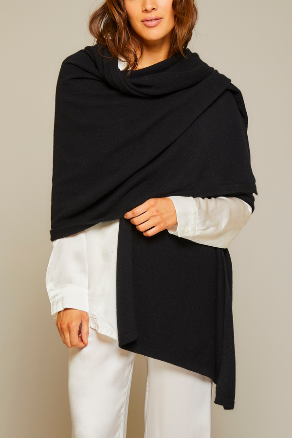 pour les femmes Washable Cashmere Wrap - Black
