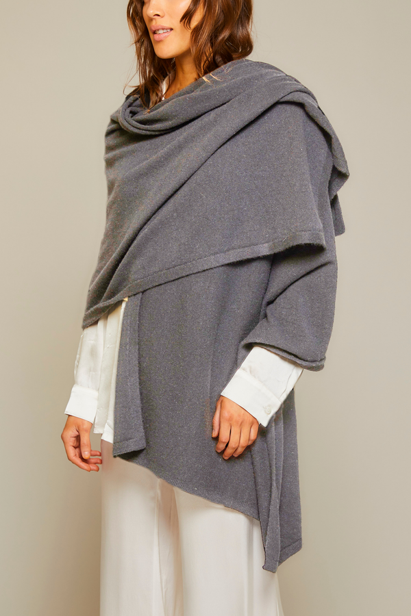 Pour Les Femmes Washable Cashmere Wrap - Grey