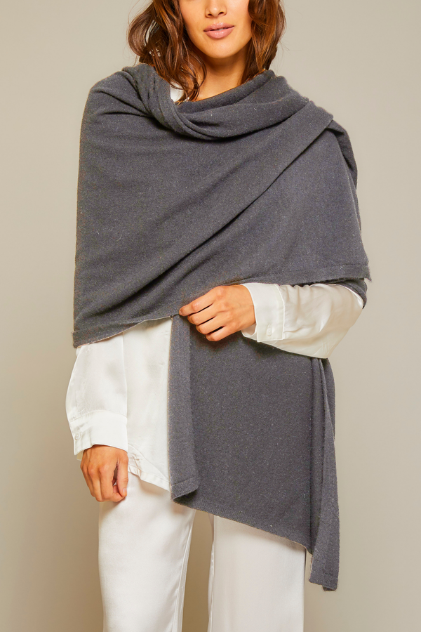 pour les femmes Washable Cashmere Wrap - Grey