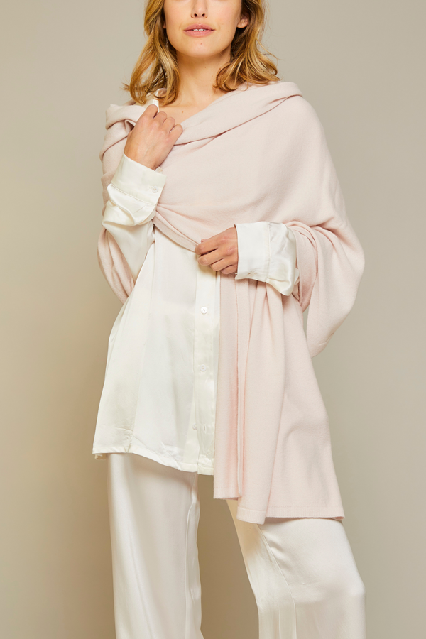 pour les femmes Washable Cashmere Wrap - Silver Peony