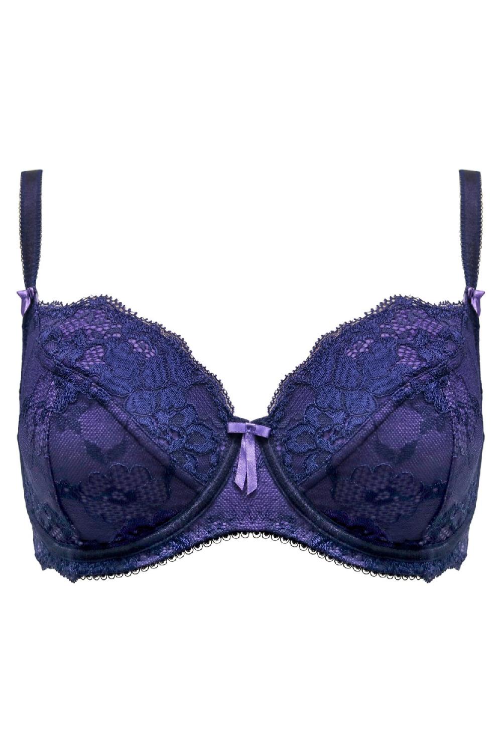 Pour Moi Amour Underwired Non-Padded Bra D-M - Navy/Lavendar