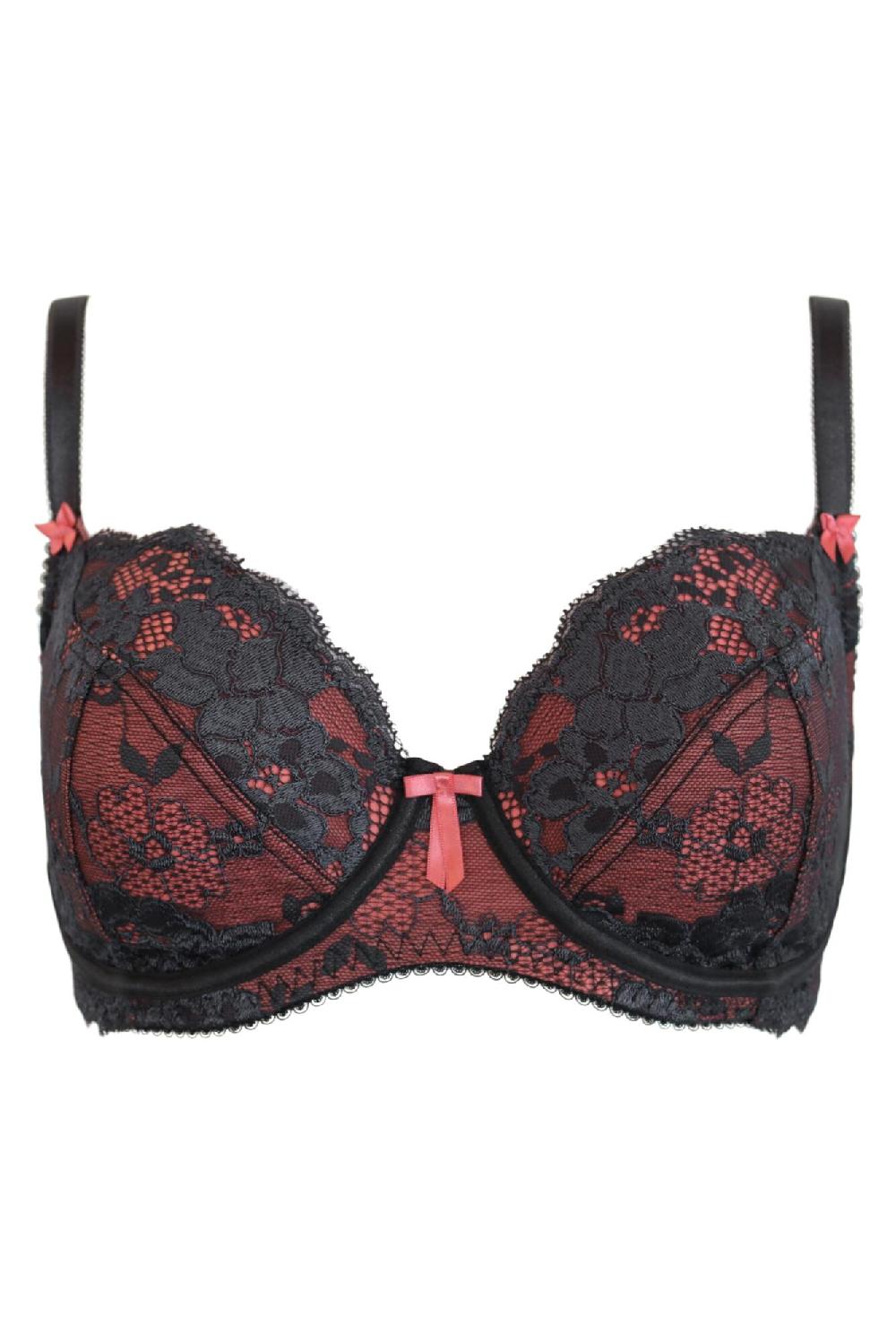 Pour Moi Amour Underwired Non-Padded Bra D-M - Slate/Coral