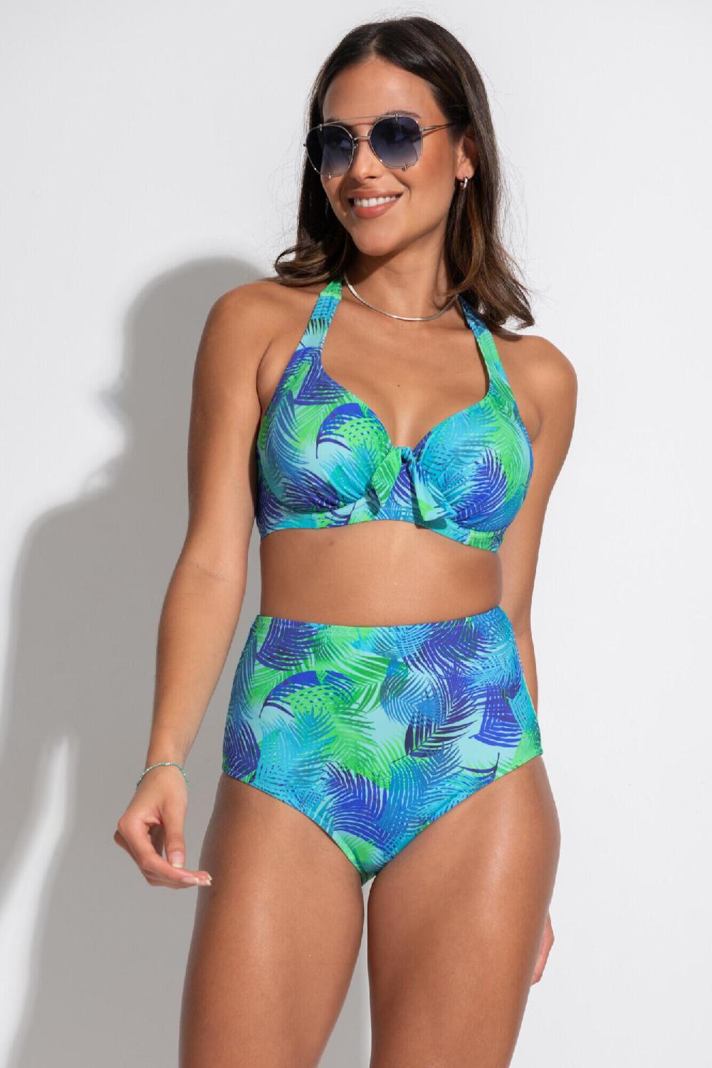 Pour Moi Aruba Super High-Waist Control Brief - Aqua Palm