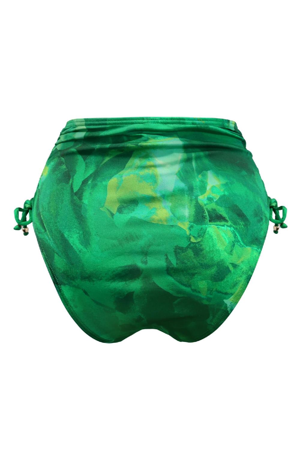 Pour Moi Cabana Adjustable Super High-Waist Control Bikini Brief - Green Multi