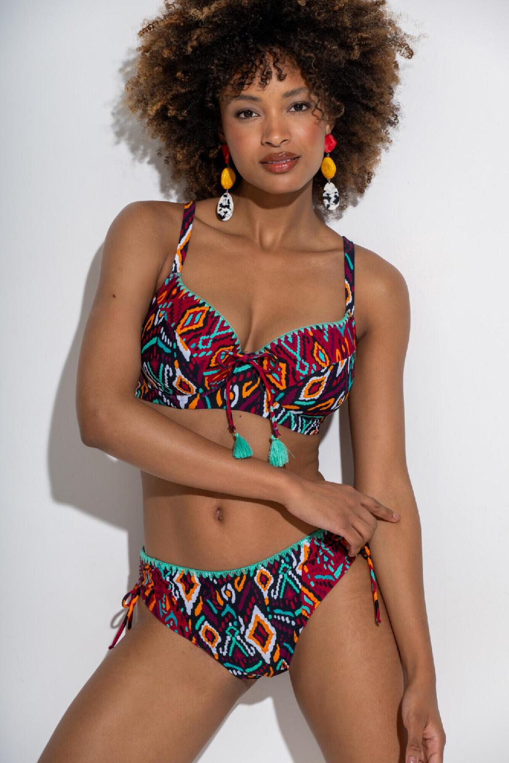 Pour Moi Costa Rica Padded Underwired Bikini Top - Multi