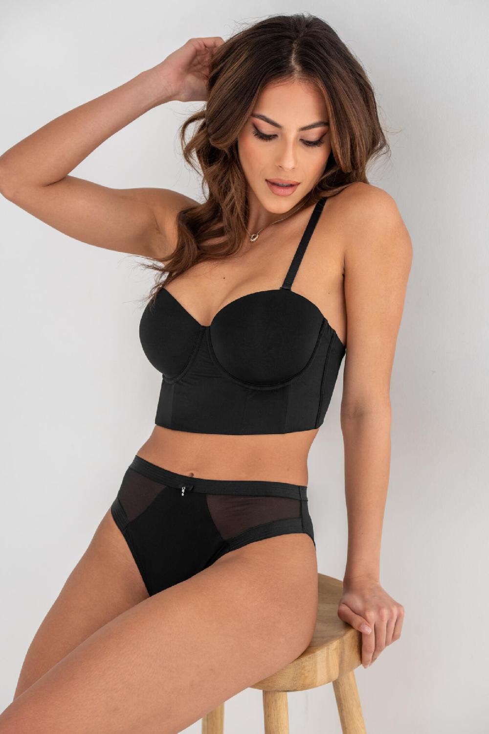 Pour Moi Definitions Low Back Multiway Bustier - Black