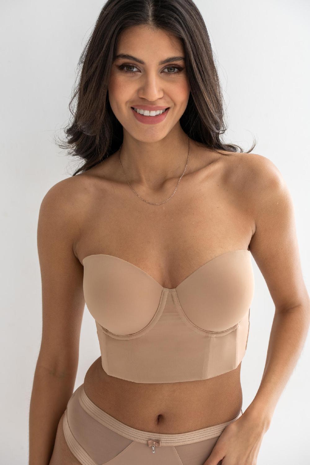 Pour Moi Definitions Low Back Multiway Bustier - Sand