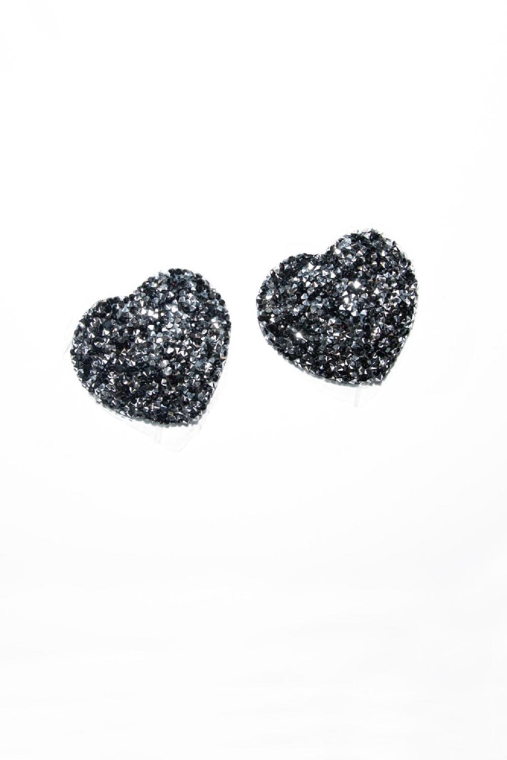 pour moi Diamante Embellished Nipple Covers - Black/Platinum