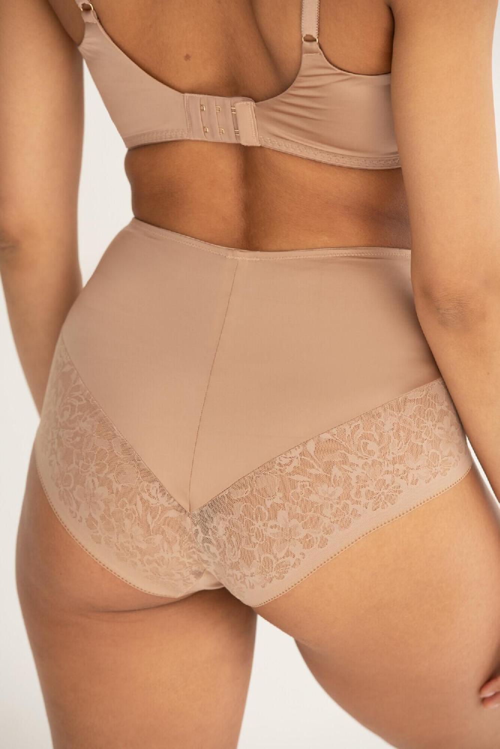 Pour Moi Effortless No VPL Light Control Lace Deep Brief - Toffee