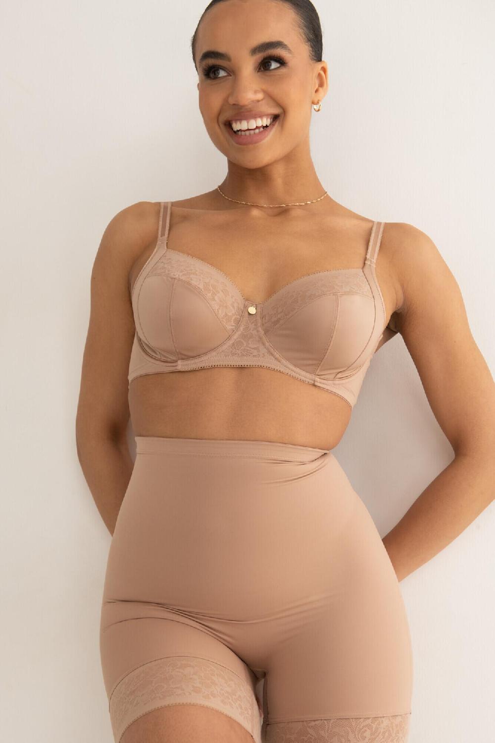 Pour Moi Effortless Non-Padded Full Cup Side Support Bra D-M - Toffee