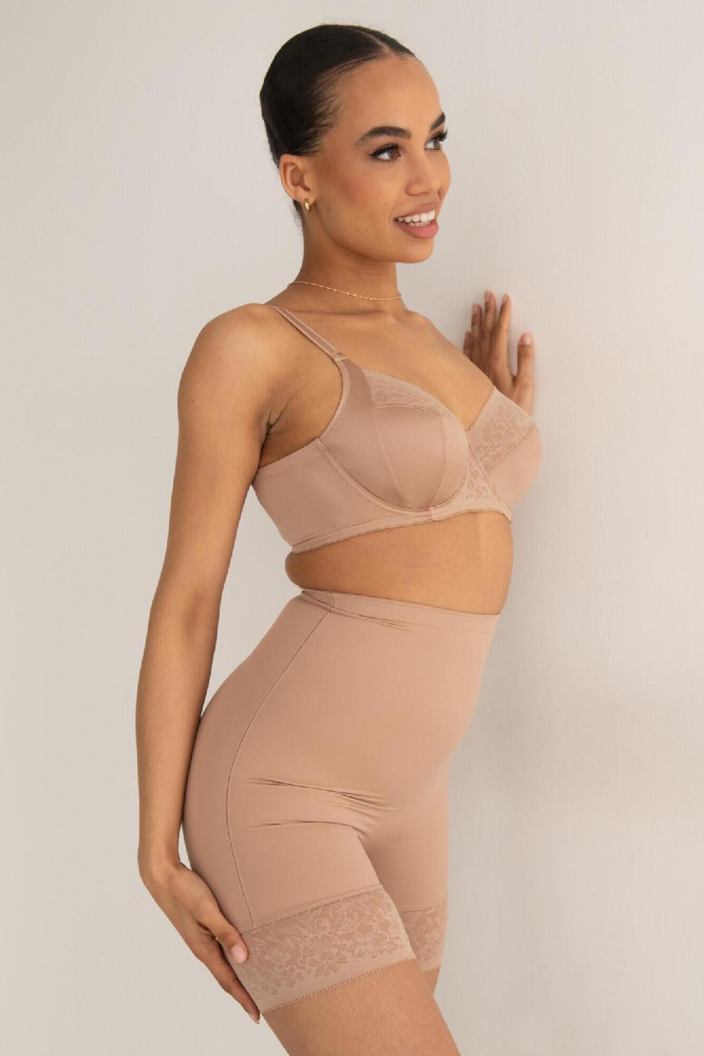 Pour Moi Effortless Non-Padded Full Cup Side Support Bra D-M - Toffee