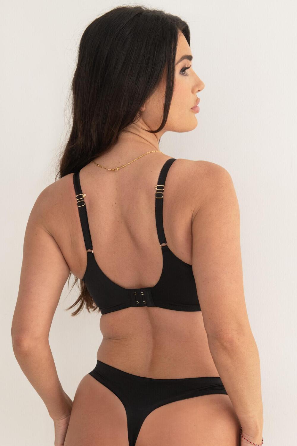 Pour Moi Effortless Non-Padded Underwired Double Layer Moulded Bra D-M - Black